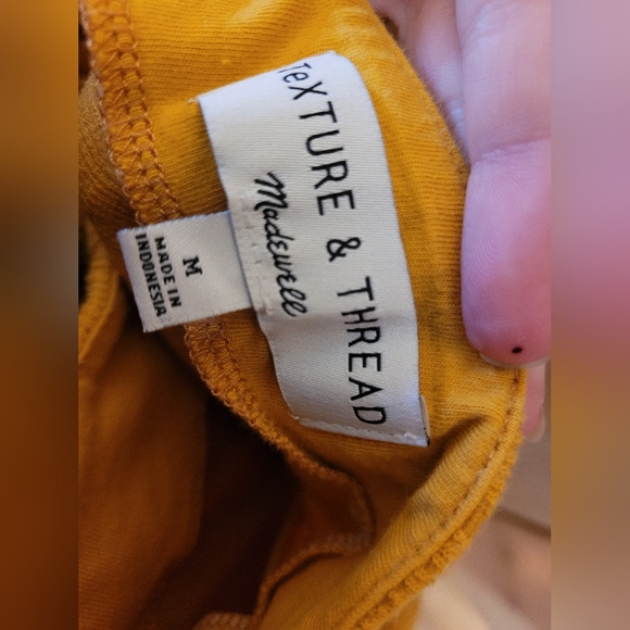 Madewell Texture & Thread Button Tank Yellow Dress - Picture 4 of 6